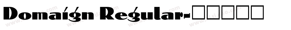 Domaign Regular字体转换